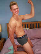 Muscular Straight Blond Pup Dan Shows us his Big Cock and Hairy Hole!
